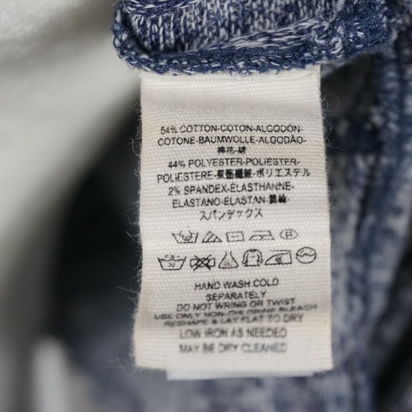 Free People Blue Heather Mock Neck Hi Low Sweater - Picture 4 of 9